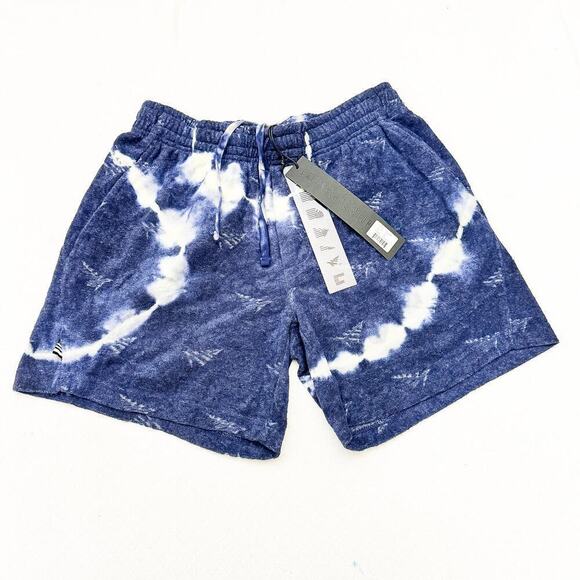 Paper Plane Men's Do or Dye Terrycloth Shorts Blue Tie Dye Size M $138 NWT